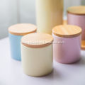 Ceramic Jar With Wooden Lid Color Jar